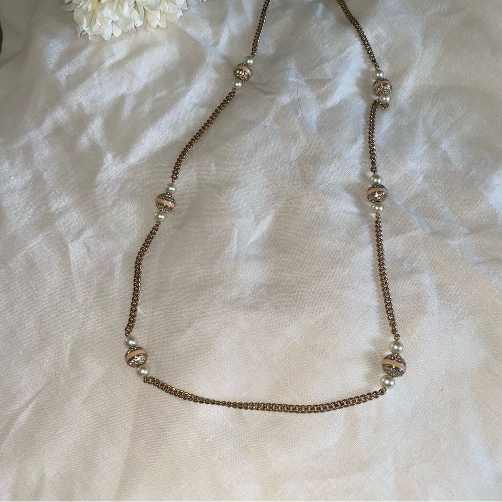 J. Crew Gold and Silver Beaded Necklace